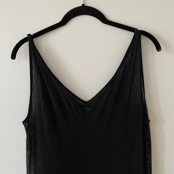 Vintage Y2K Suzy Shier Sheer Black Beaded Dress (Size 7) - Picture 9 of 12